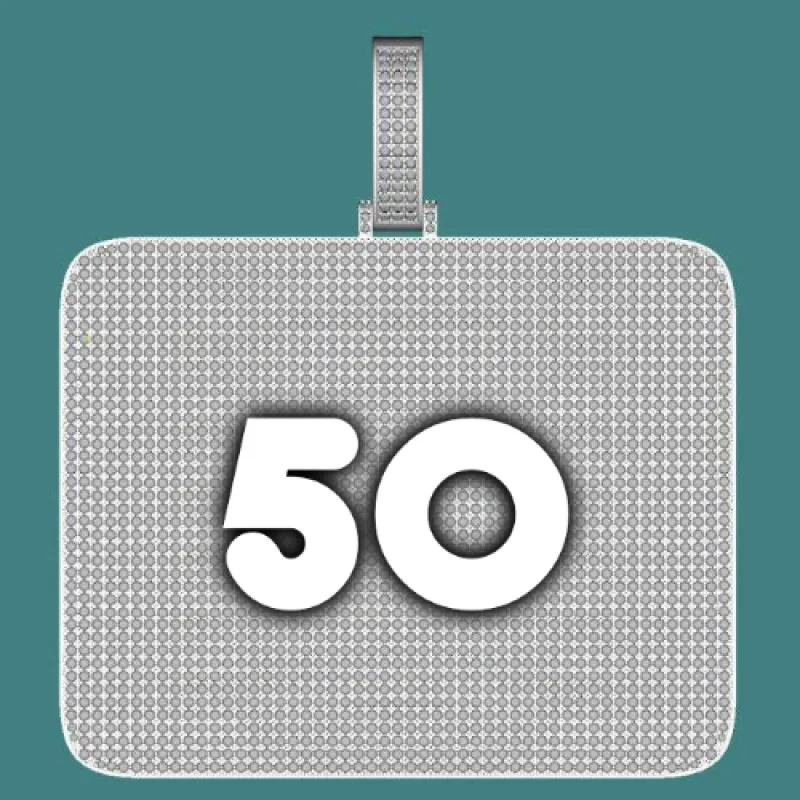 CUSTOM LETTER NECKLACE 3D BIG SQUARE sold by The GUU Shop