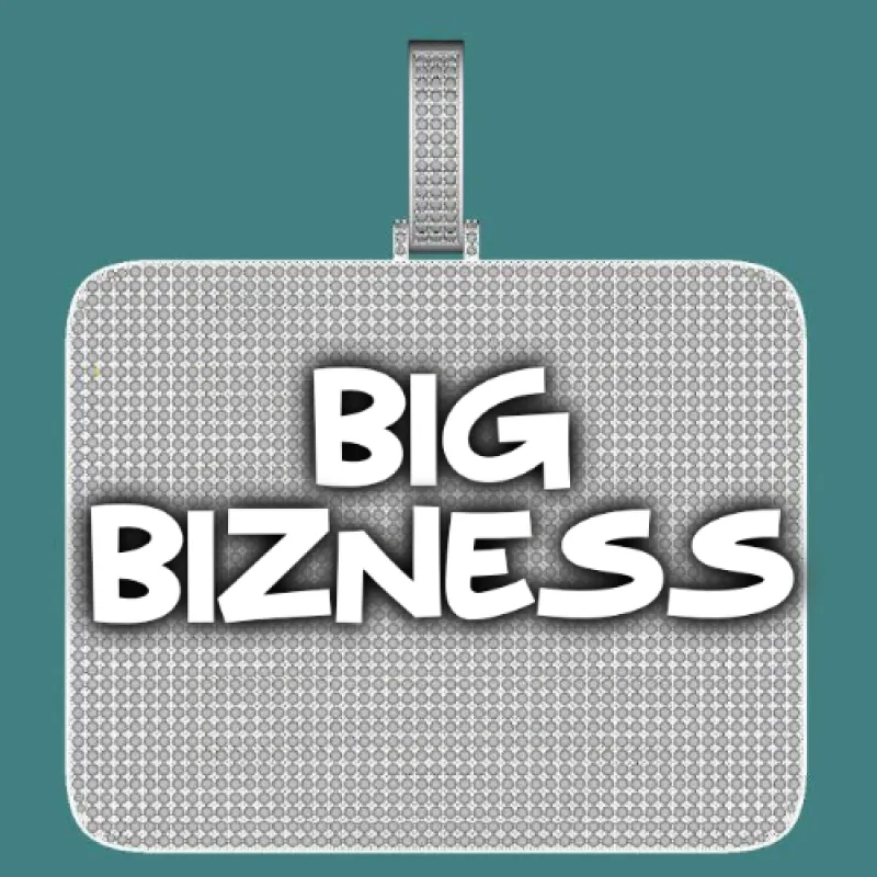 CUSTOM LETTER NECKLACE 3D BIG SQUARE sold by The GUU Shop