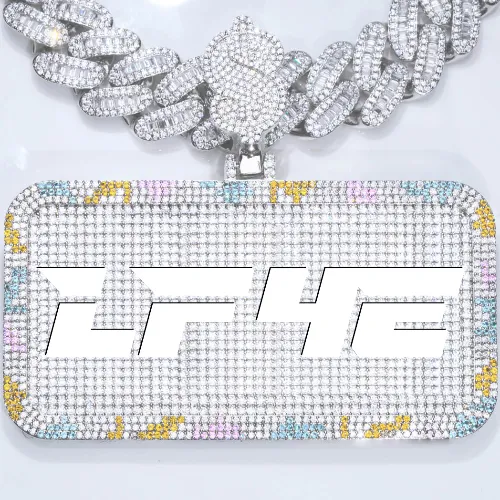 CUSTOM LETTER NECKLACE 3D COLORFUL SQUARE sold by The GUU Shop