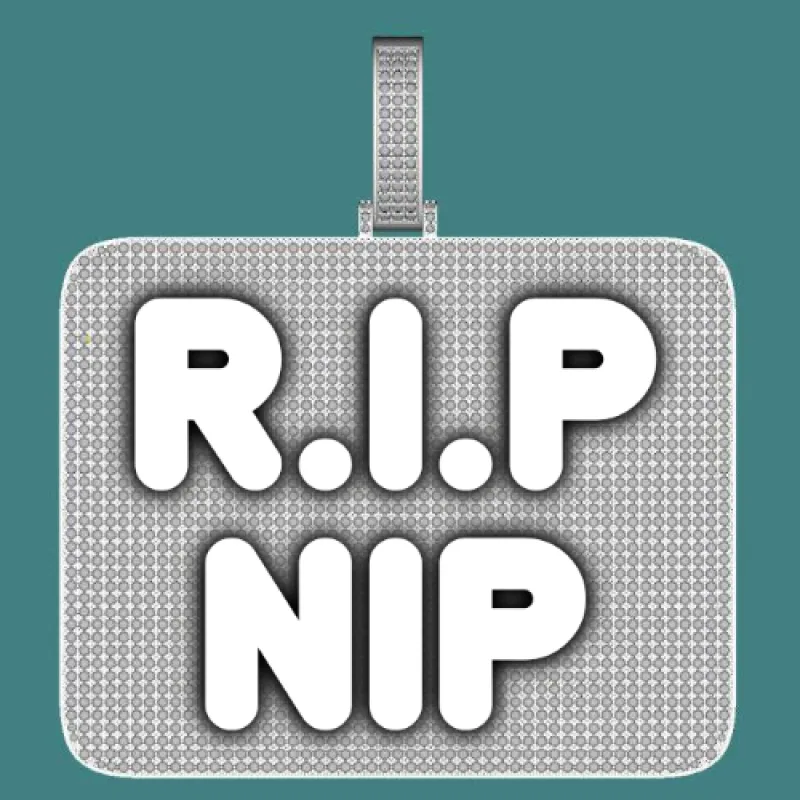 CUSTOM LETTER NECKLACE 3D BIG SQUARE sold by The GUU Shop