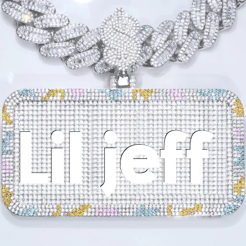 CUSTOM LETTER NECKLACE 3D COLORFUL SQUARE sold by The GUU Shop