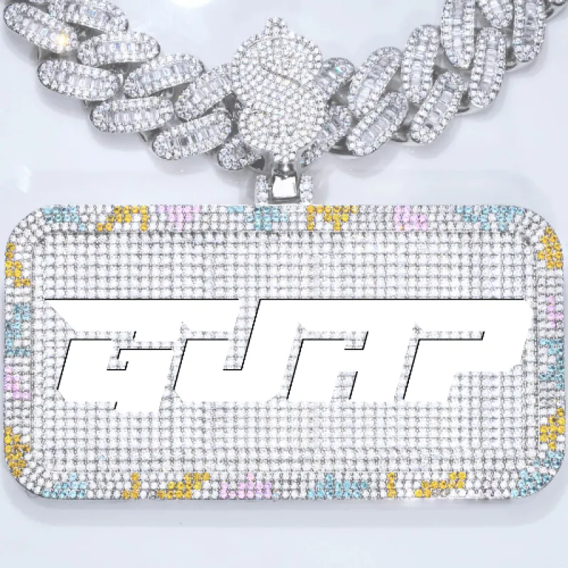 CUSTOM LETTER NECKLACE 3D COLORFUL SQUARE sold by The GUU Shop