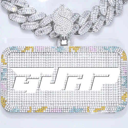 CUSTOM LETTER NECKLACE 3D COLORFUL SQUARE sold by The GUU Shop