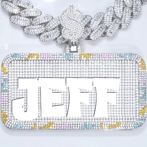 CUSTOM LETTER NECKLACE 3D COLORFUL SQUARE sold by The GUU Shop