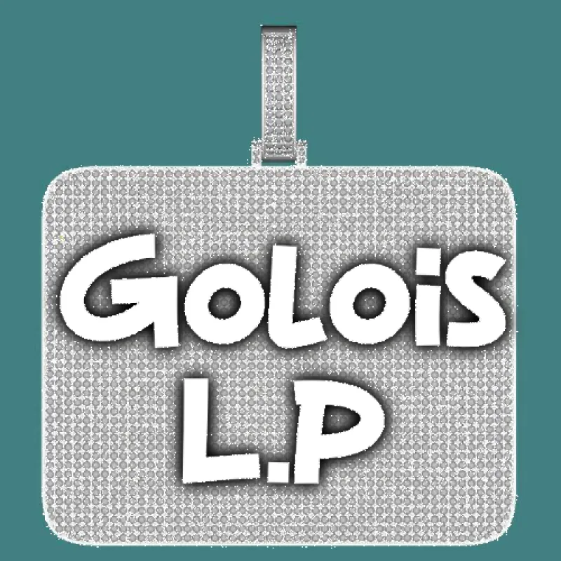 CUSTOM LETTER NECKLACE 3D BIG SQUARE sold by The GUU Shop