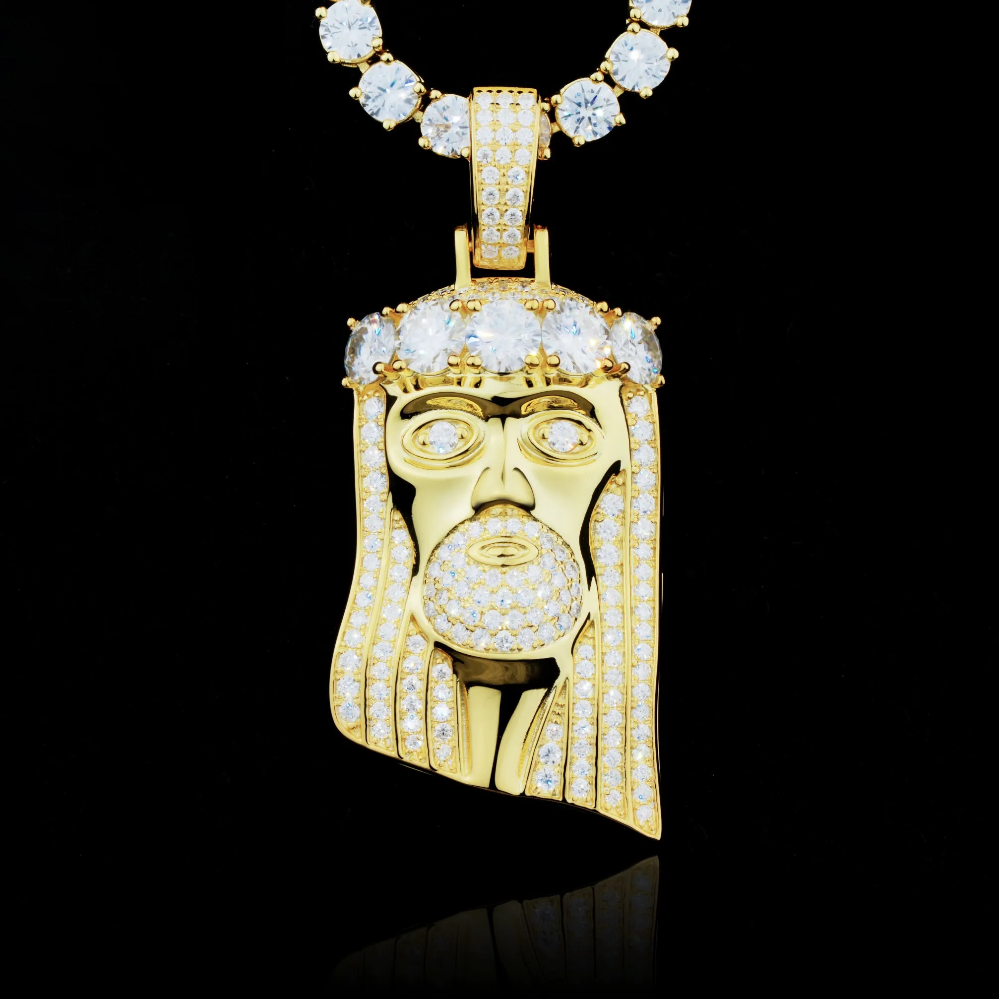 925S & VVS Moissanite Large Diamond Jesus sold by The GUU Shop product image thumbnail 5