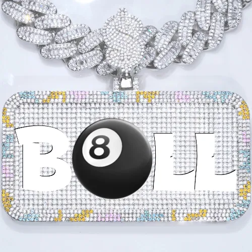 CUSTOM LETTER NECKLACE 3D COLORFUL SQUARE sold by The GUU Shop