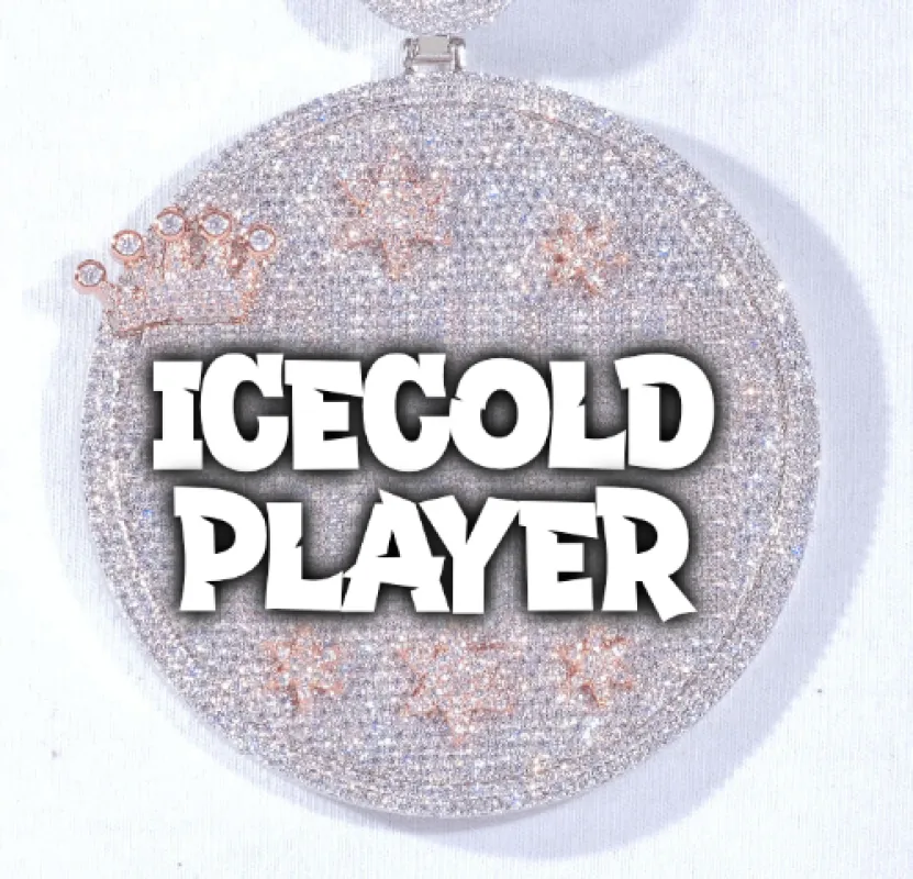 CUSTOM LETTER NECKLACE 3D BIG CROWN DISC sold by The GUU Shop