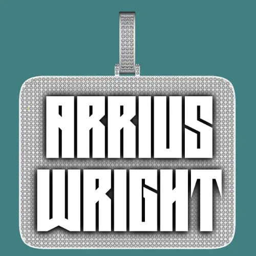 CUSTOM LETTER NECKLACE 3D BIG SQUARE sold by The GUU Shop