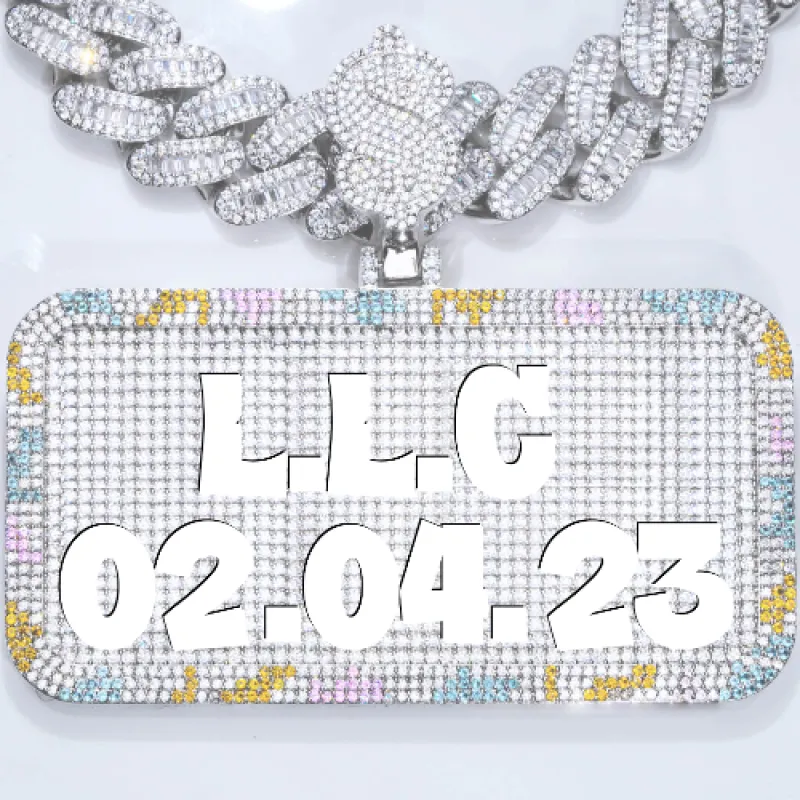 CUSTOM LETTER NECKLACE 3D COLORFUL SQUARE sold by The GUU Shop