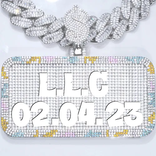 CUSTOM LETTER NECKLACE 3D COLORFUL SQUARE sold by The GUU Shop