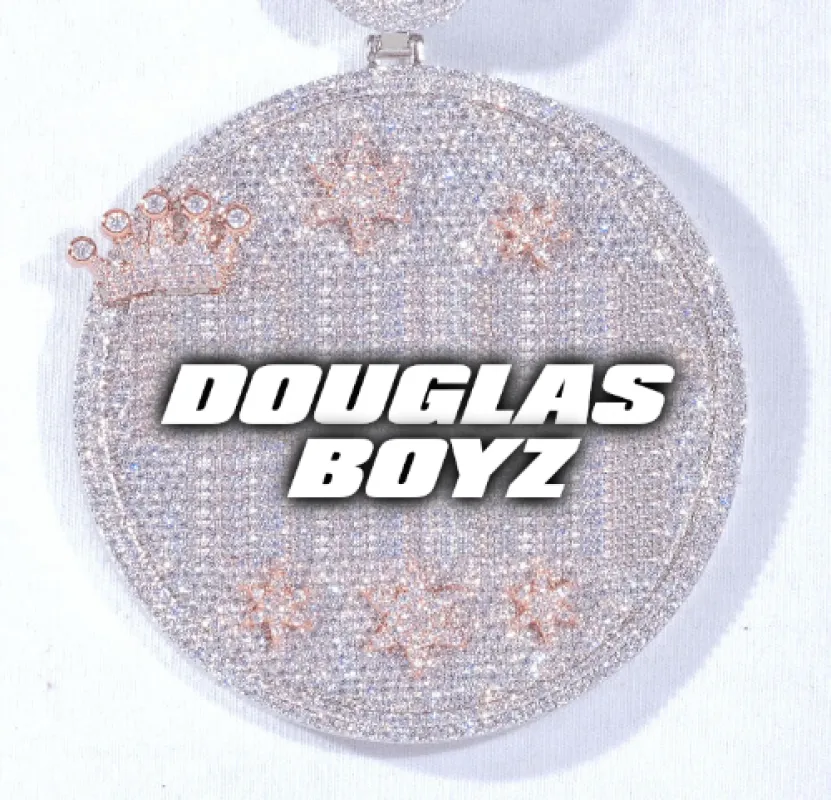 CUSTOM LETTER NECKLACE 3D BIG CROWN DISC sold by The GUU Shop