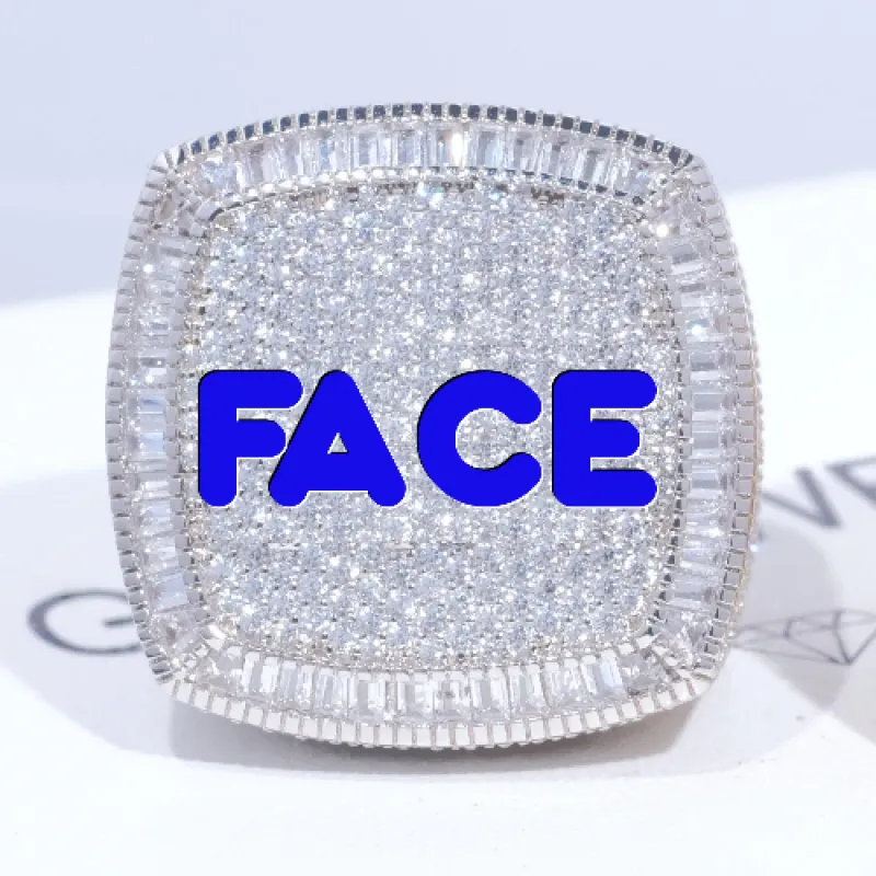 CUSTOM LETTER 3D ICED RING sold by The GUU Shop