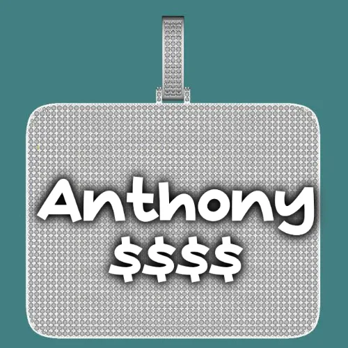 CUSTOM LETTER NECKLACE 3D BIG SQUARE sold by The GUU Shop