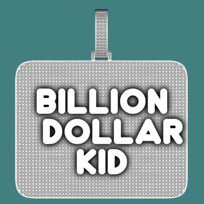 CUSTOM LETTER NECKLACE 3D BIG SQUARE sold by The GUU Shop