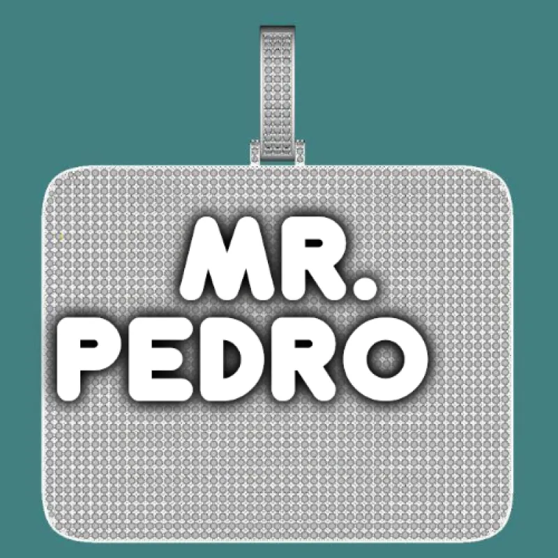 CUSTOM LETTER NECKLACE 3D BIG SQUARE sold by The GUU Shop