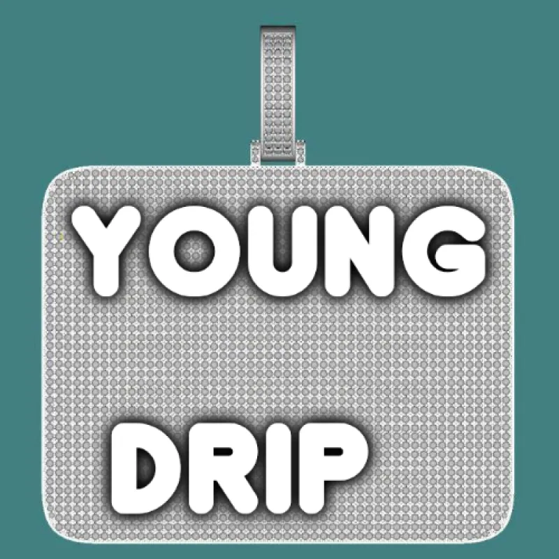 CUSTOM LETTER NECKLACE 3D BIG SQUARE sold by The GUU Shop