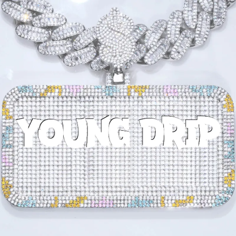 CUSTOM LETTER NECKLACE 3D COLORFUL SQUARE sold by The GUU Shop