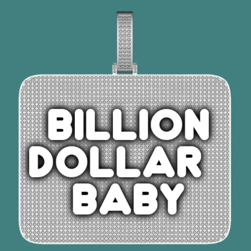 CUSTOM LETTER NECKLACE 3D BIG SQUARE sold by The GUU Shop