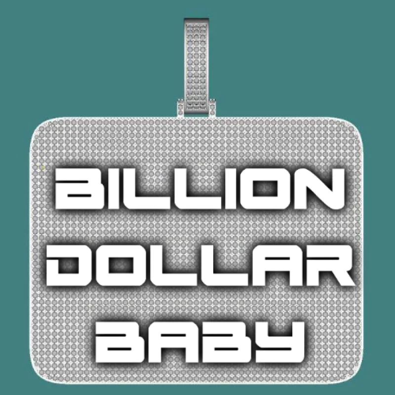 CUSTOM LETTER NECKLACE 3D BIG SQUARE sold by The GUU Shop