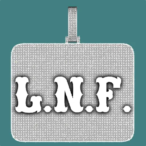 CUSTOM LETTER NECKLACE 3D BIG SQUARE sold by The GUU Shop