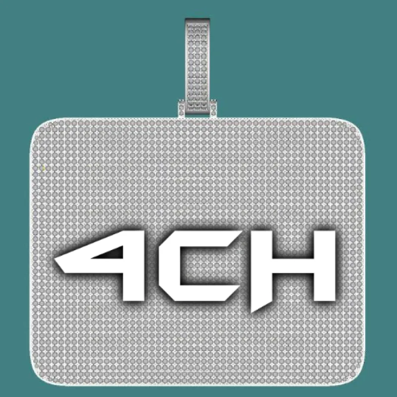 CUSTOM LETTER NECKLACE 3D BIG SQUARE sold by The GUU Shop