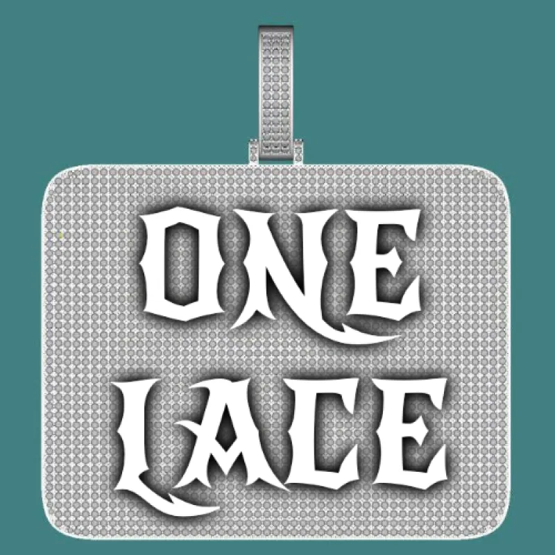 CUSTOM LETTER NECKLACE 3D BIG SQUARE sold by The GUU Shop