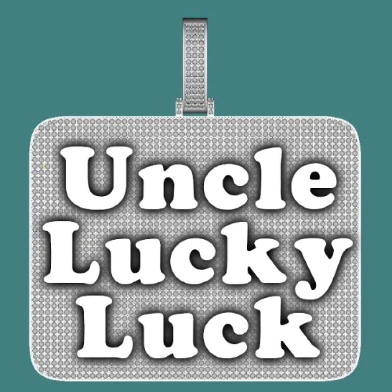 CUSTOM LETTER NECKLACE 3D BIG SQUARE sold by The GUU Shop