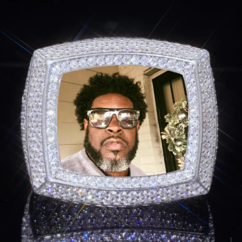 3D CUSTOM PICTURE ICED RING sold by The GUU Shop