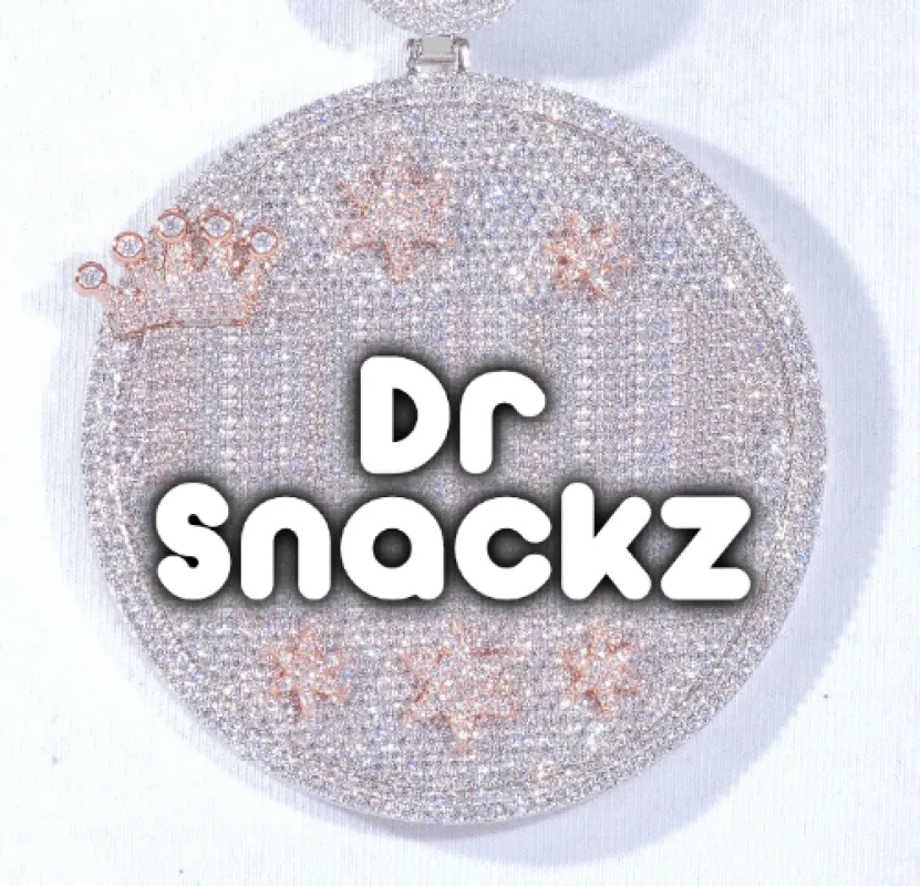 CUSTOM LETTER NECKLACE 3D BIG CROWN DISC sold by The GUU Shop