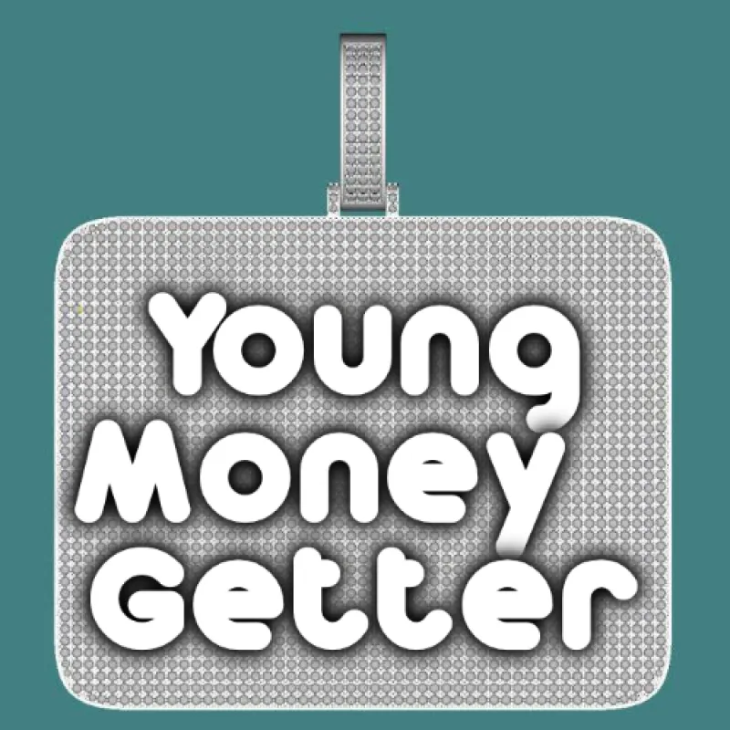 CUSTOM LETTER NECKLACE 3D BIG SQUARE sold by The GUU Shop