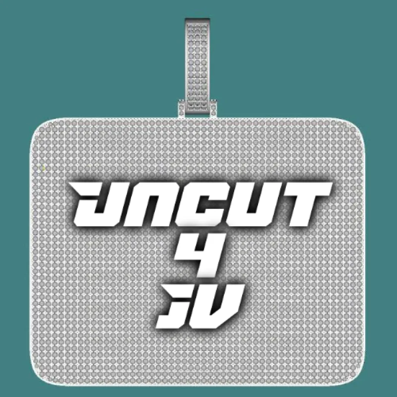 CUSTOM LETTER NECKLACE 3D BIG SQUARE sold by The GUU Shop