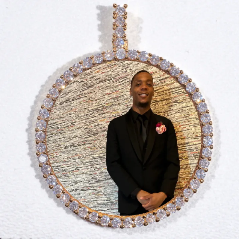 LARGE 3D CIRCLE CUSTOM PICTURE PENDANT sold by The GUU Shop