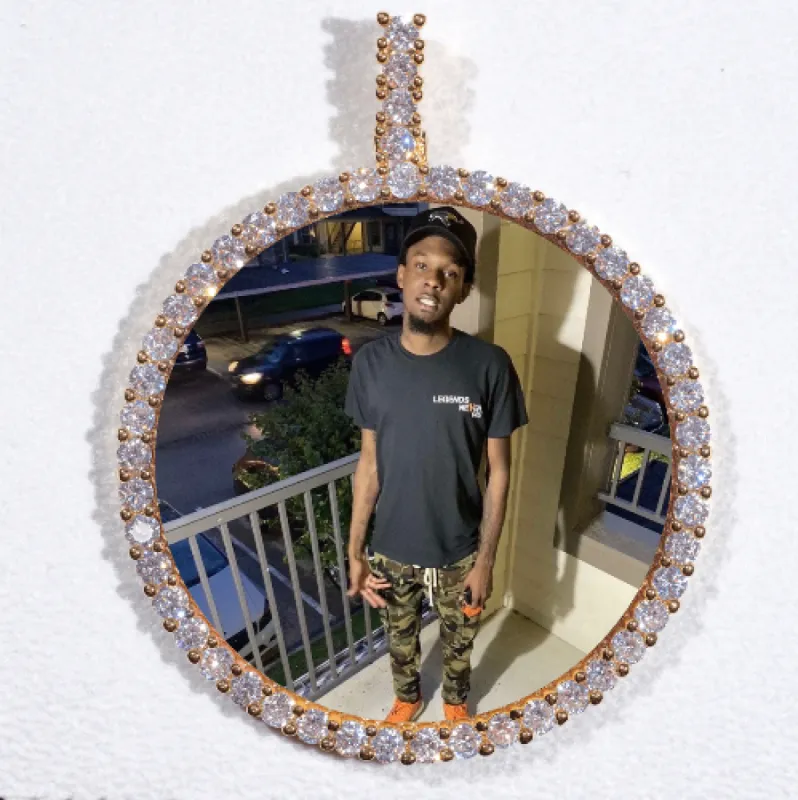 LARGE 3D CIRCLE CUSTOM PICTURE PENDANT sold by The GUU Shop