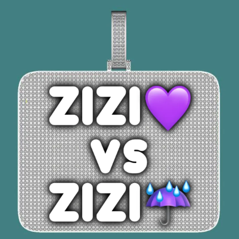 CUSTOM LETTER NECKLACE 3D BIG SQUARE sold by The GUU Shop