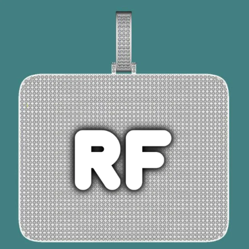 CUSTOM LETTER NECKLACE 3D BIG SQUARE sold by The GUU Shop