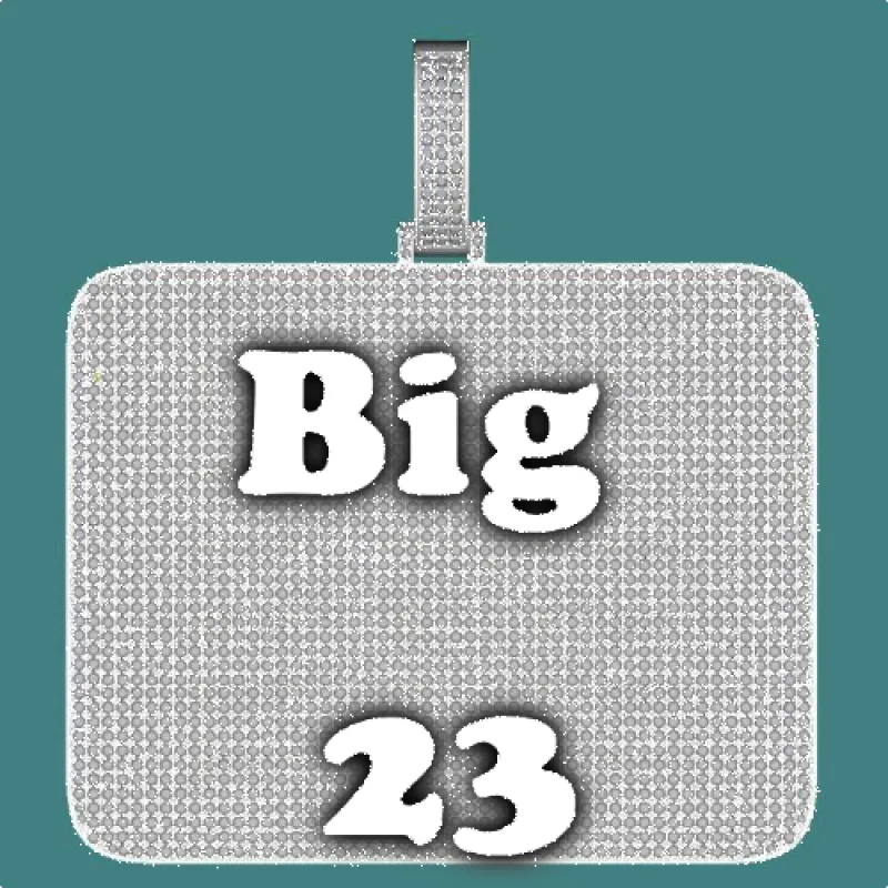 CUSTOM LETTER NECKLACE 3D BIG SQUARE sold by The GUU Shop