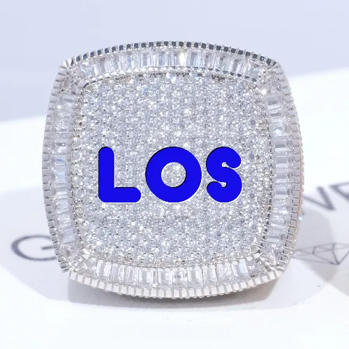 CUSTOM LETTER 3D ICED RING sold by The GUU Shop