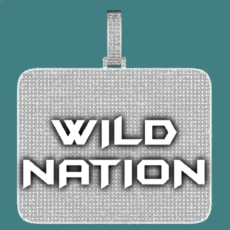 CUSTOM LETTER NECKLACE 3D BIG SQUARE sold by The GUU Shop