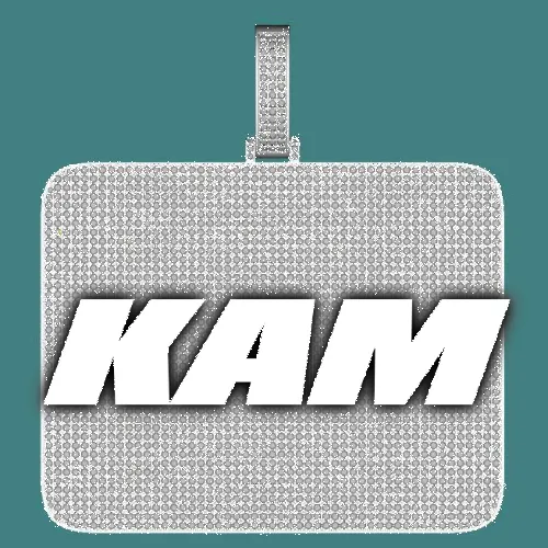 CUSTOM LETTER NECKLACE 3D BIG SQUARE sold by The GUU Shop