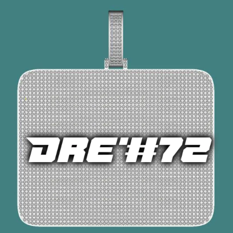 CUSTOM LETTER NECKLACE 3D BIG SQUARE sold by The GUU Shop