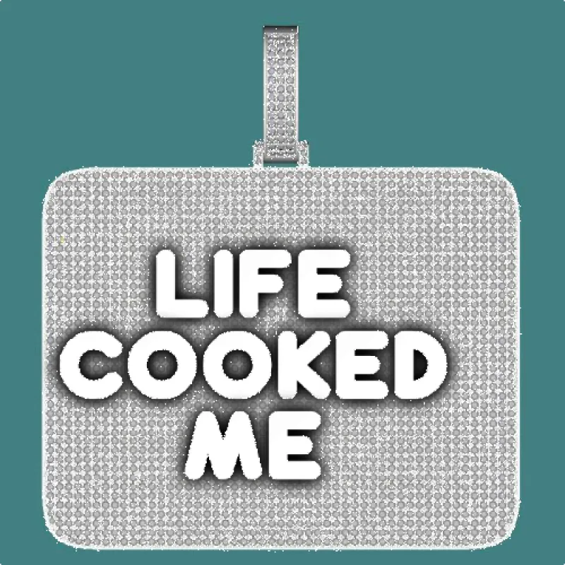 CUSTOM LETTER NECKLACE 3D BIG SQUARE sold by The GUU Shop