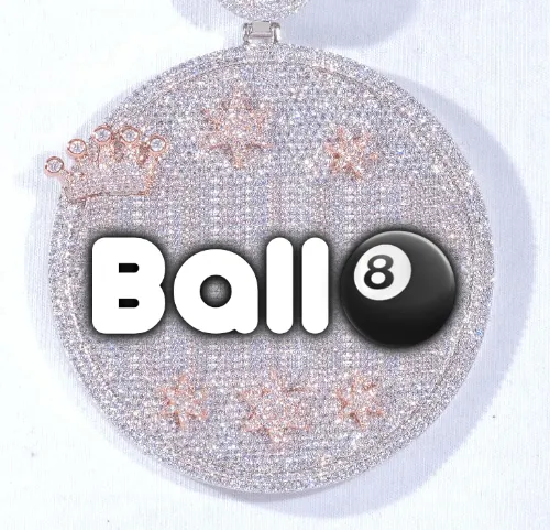 CUSTOM LETTER NECKLACE 3D BIG CROWN DISC sold by The GUU Shop