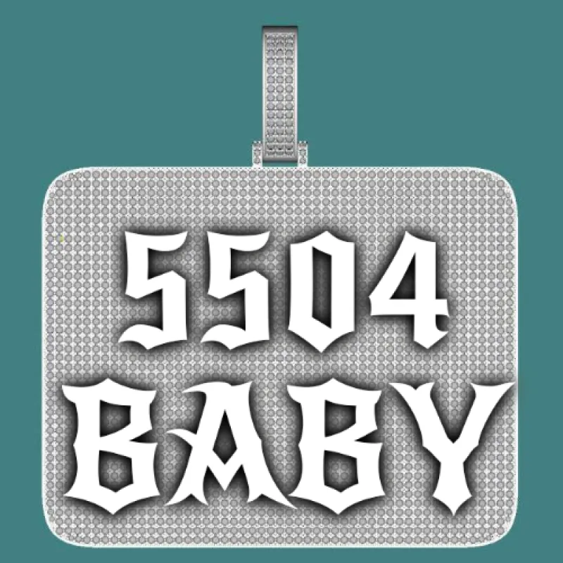 CUSTOM LETTER NECKLACE 3D BIG SQUARE sold by The GUU Shop