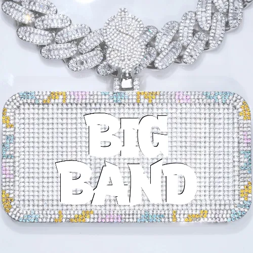 CUSTOM LETTER NECKLACE 3D COLORFUL SQUARE sold by The GUU Shop