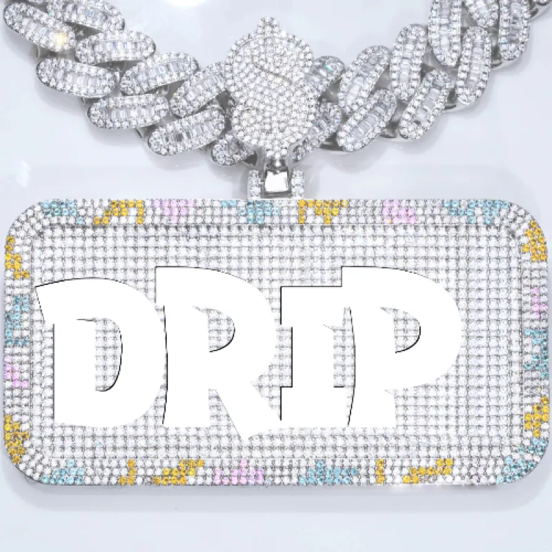 CUSTOM LETTER NECKLACE 3D COLORFUL SQUARE sold by The GUU Shop