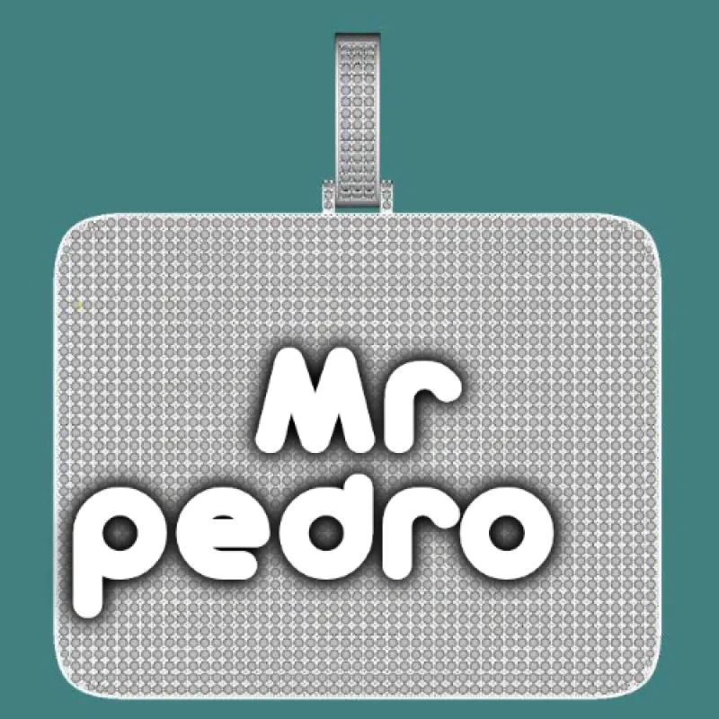 CUSTOM LETTER NECKLACE 3D BIG SQUARE sold by The GUU Shop