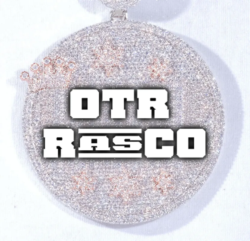 CUSTOM LETTER NECKLACE 3D BIG CROWN DISC sold by The GUU Shop