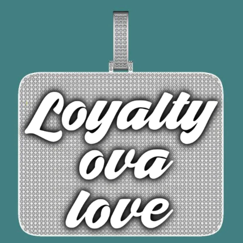 CUSTOM LETTER NECKLACE 3D BIG SQUARE sold by The GUU Shop