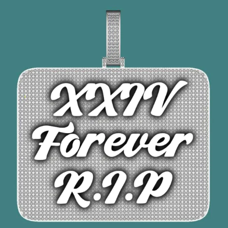 CUSTOM LETTER NECKLACE 3D BIG SQUARE sold by The GUU Shop